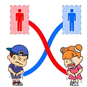 Draw To Toilet - Line Drawing